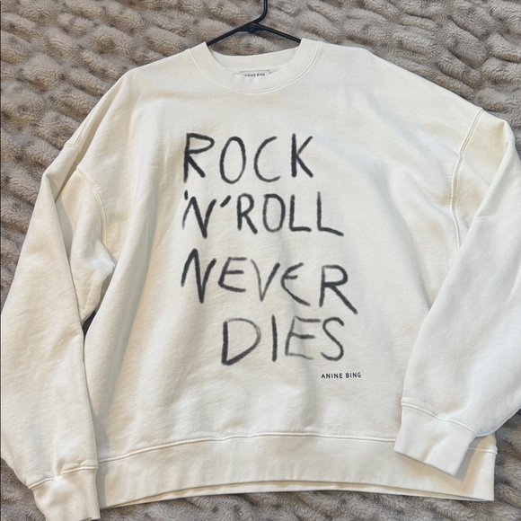 ANINE BING Women’s Miles Sweatshirt Rock N Roll - Size M - Picture 2 of 5